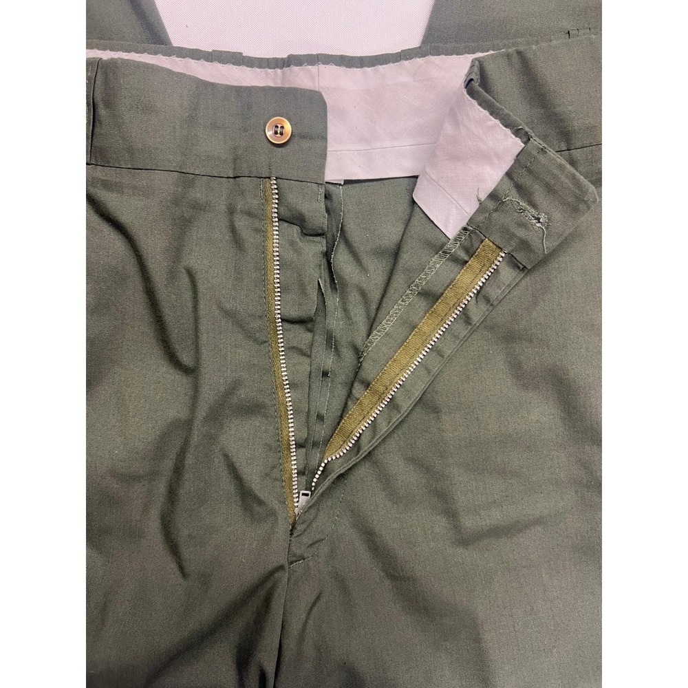 Vintage Sears Perma Prest Mens Green Dress Pants Size 34 x 30 Office Casual - Picture 4 of 13